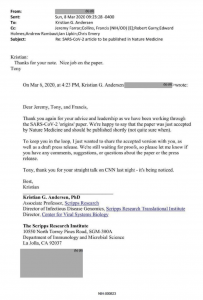 Correo electrónico de Fauci