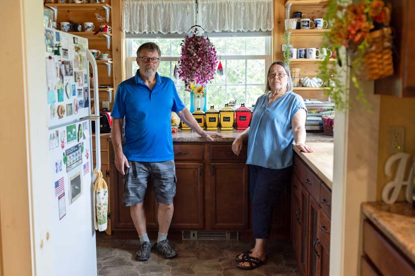 couple standing in the kitchen