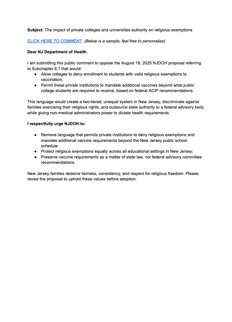 The impact of private colleges and universities authority on religious exemptions - Sample Comment