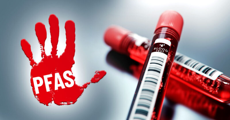 pfas and blood test vials