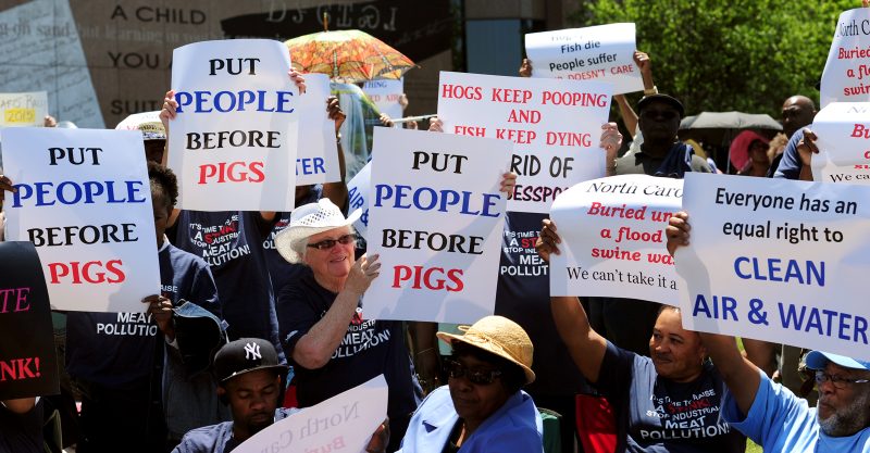 Factory farm air pollution as environmental injustice.