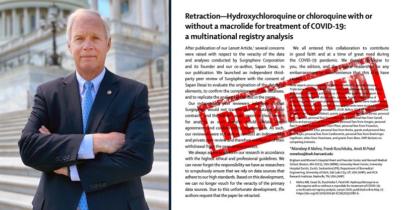 Ron Johnson demands retracted studies