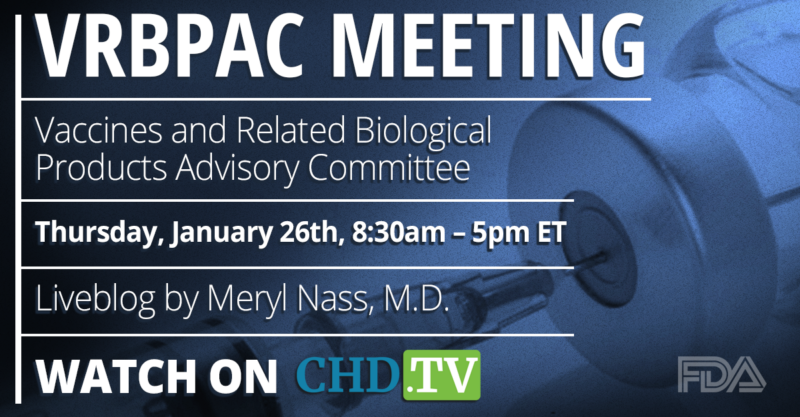 Graphic for Meryl Nass, M.D. transcript of live blog for VRBPAC meeting.
