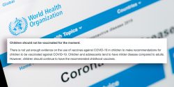 WHO: 'Children should not be vaccinated for the moment.'