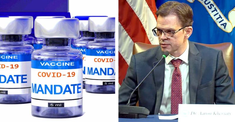 covid vaccine bottles and aaron kheriaty