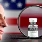 anthony fauci and covid vaccine bottle