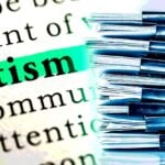 stack of files and word "autism"