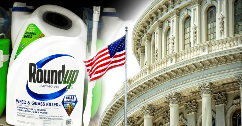 roundup bottle and capitol building