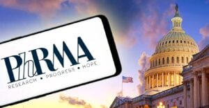 phrma logo and U.S. capitol building