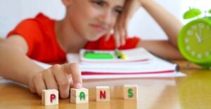boy and letters "pans"