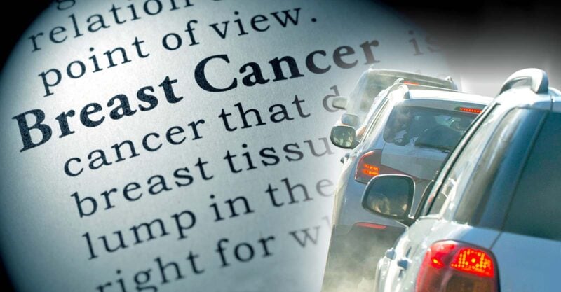 words "breast cancer" and car emissions