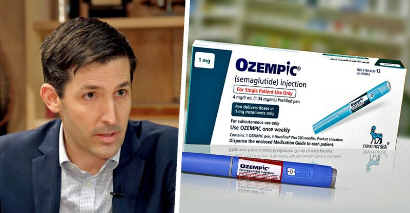 calley means on left and ozempic package on right