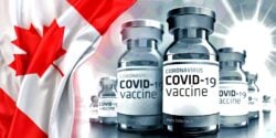 covid vaccine and canada flag