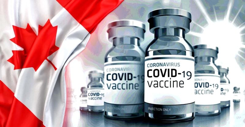 covid vaccine and canada flag