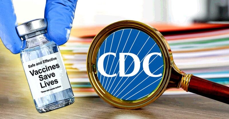 cdc logo and vaccine bottle