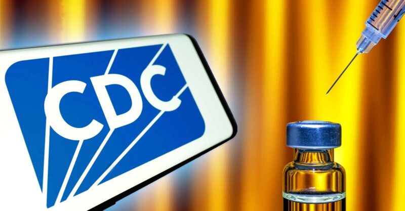 cdc logo and vaccine bottle