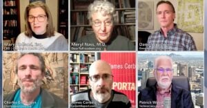 mary holland, meryl nass, dane wigington, charles eisenstein, james corbett and patrick wood