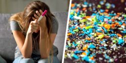 women with negative pregnancy test and microplastics