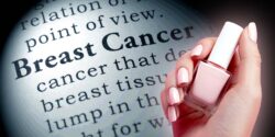 words "breast cancer" and nail polish