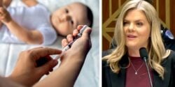 baby getting vaccine and heidi overton
