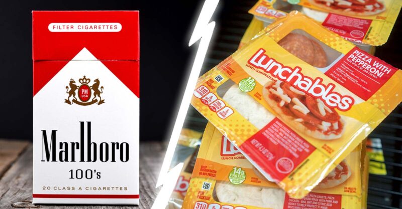 marlboro cigarettes and lunchables