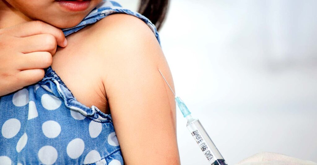 child getting vaccinated