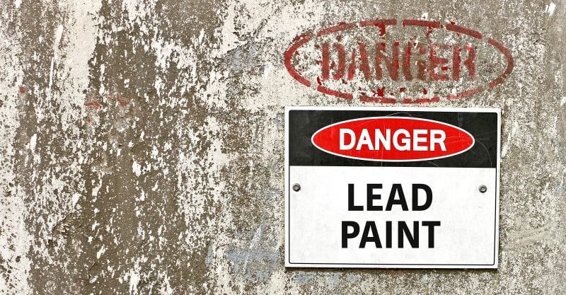 One of the most common causes of lead poisoning in children is the ingestion of lead dust from deteriorating paint.