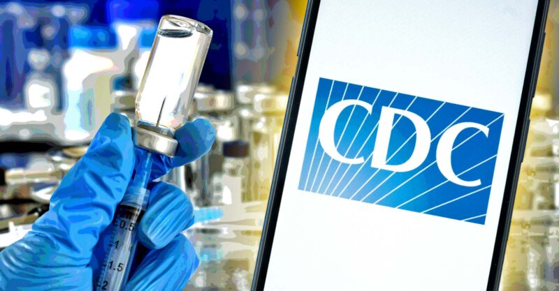 vaccine bottle and cdc logo