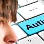 man and word "autism"
