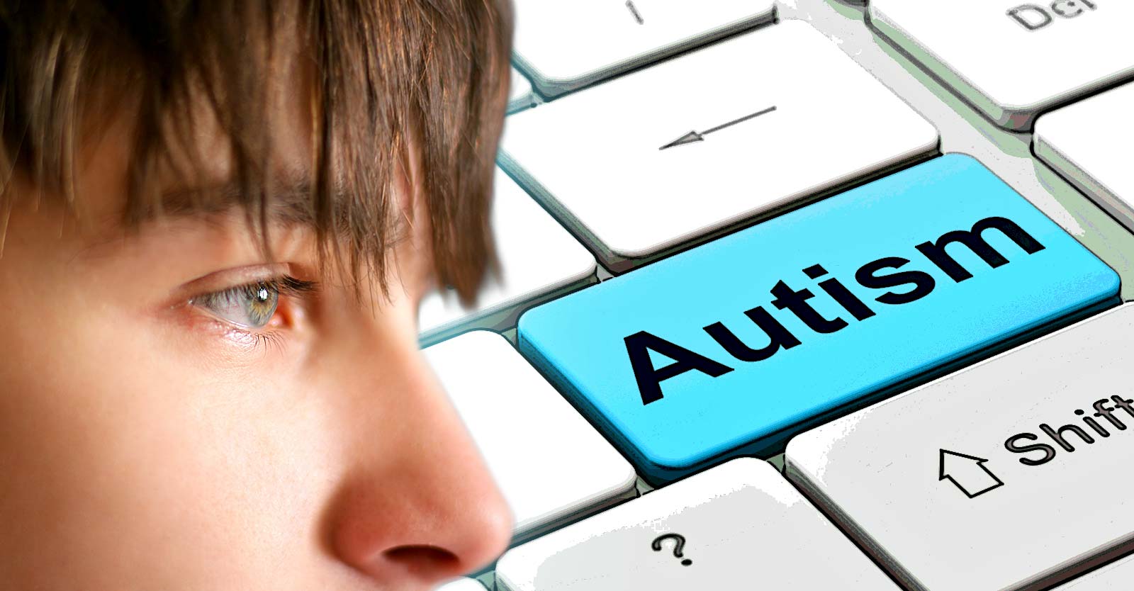 man and word "autism"