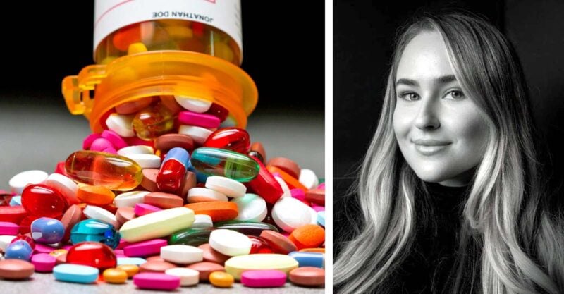danielle gansky and a pile of drugs