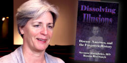 suzanne humphries with book cover "dissolving illusions"