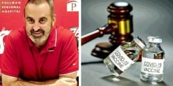 Nick Rolovich and covid vaccine and gavel
