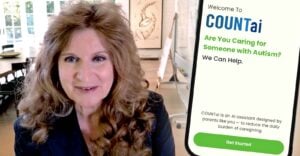 elizabeth horn and screenshot of COUNTai start page