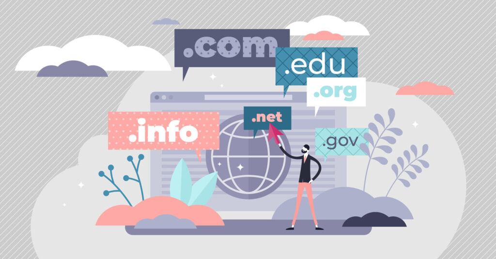 Someone pointing out different websites