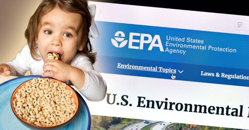 epa website and toddler eating oat cereal