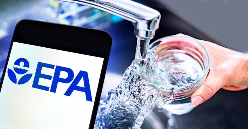 epa logo and tap water