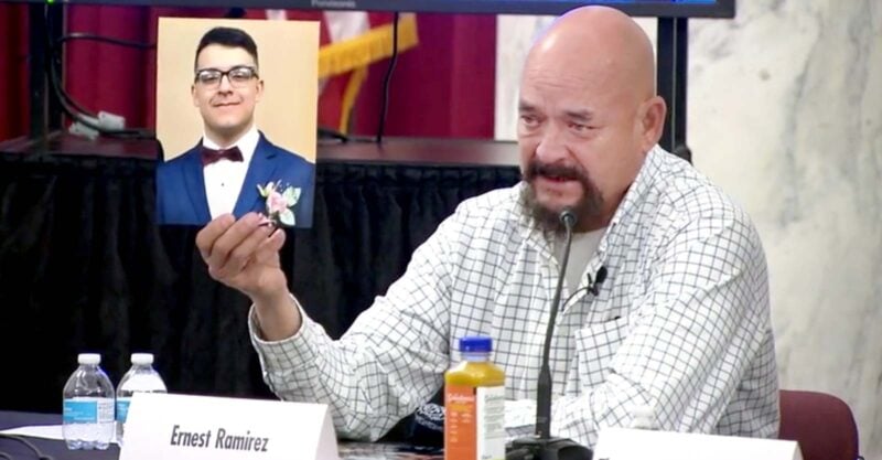 ernesto ramirez holding picture of his son junior
