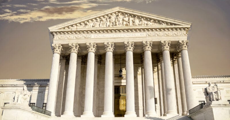 United States Supreme Court Building in Washington DC, USA