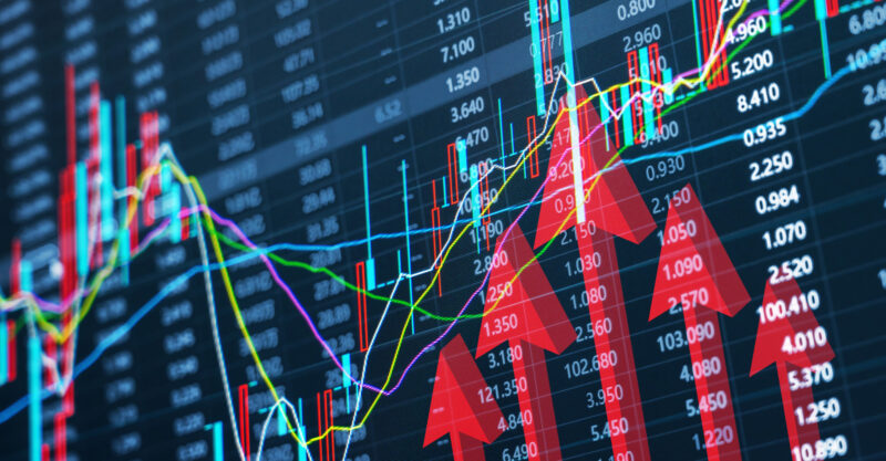 Image of stock numbers and graphs.