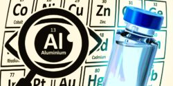 aluminum on periodic table and vaccine bottle