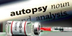word "autopsy" and covid vaccine