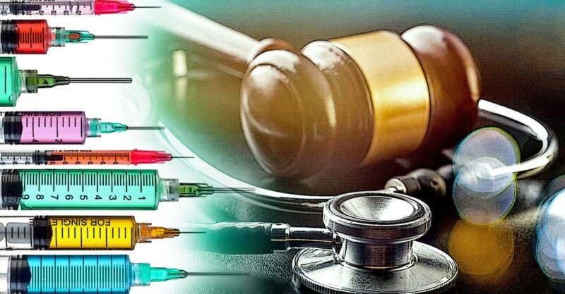 gavel and vaccines