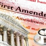 supreme court and words "first amendment"