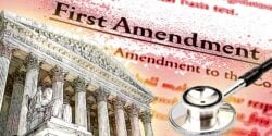 supreme court and words "first amendment"
