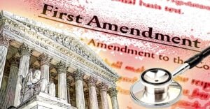 supreme court and words "first amendment"
