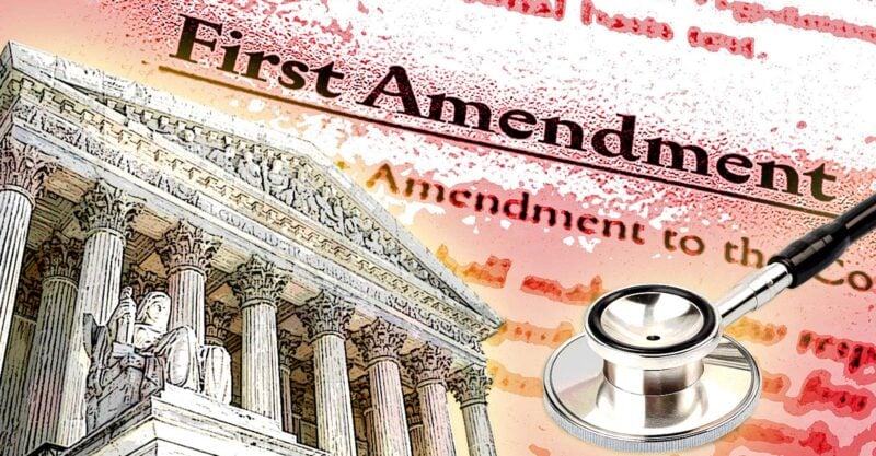 supreme court and words "first amendment"