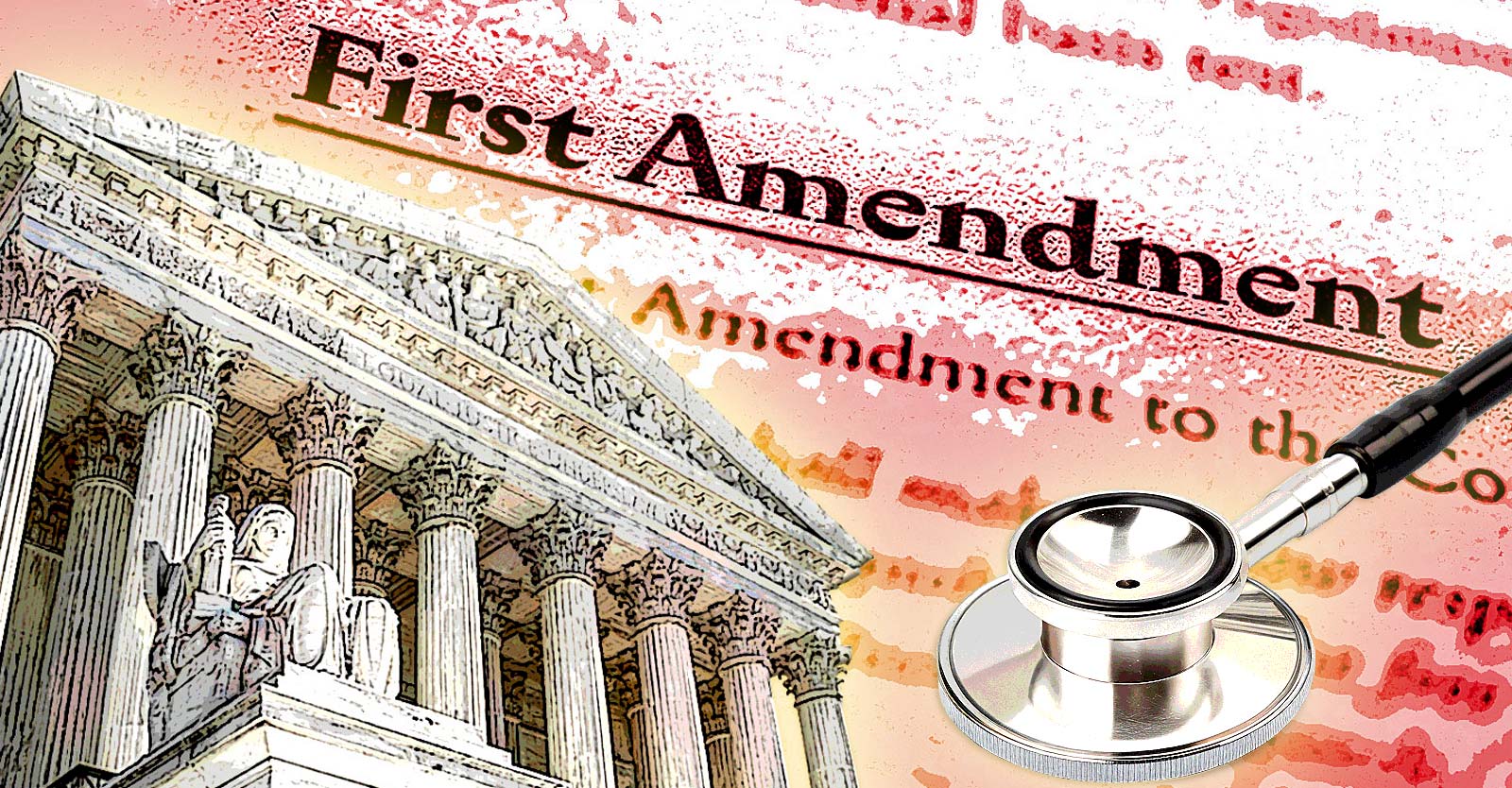 supreme court and words "first amendment"