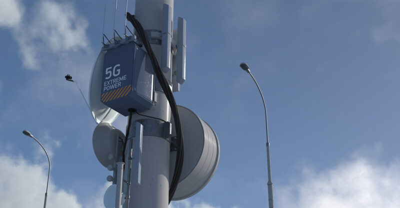 5G high-speed mobile internet connection tower/pole.