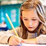 child at school
